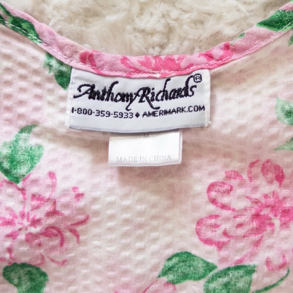 Vintage Anthony Richard’s Pink Floral Nightgown Size M - Picture 5 of 9